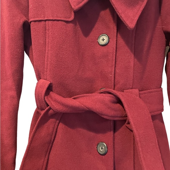 Jack Winter Pea Coat Size S Maroon - Picture 3 of 9
